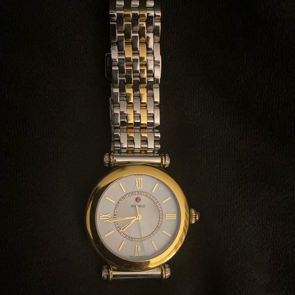 Michele Caber Diamond Two-Tone Watch